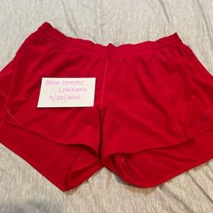 Gently worn Lululemon hotty hots Red size 14